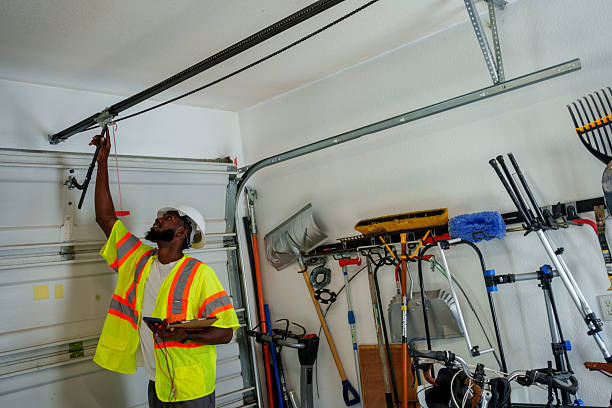 Professional Garage Door Panel Replacement technician working in Hanna City, IL